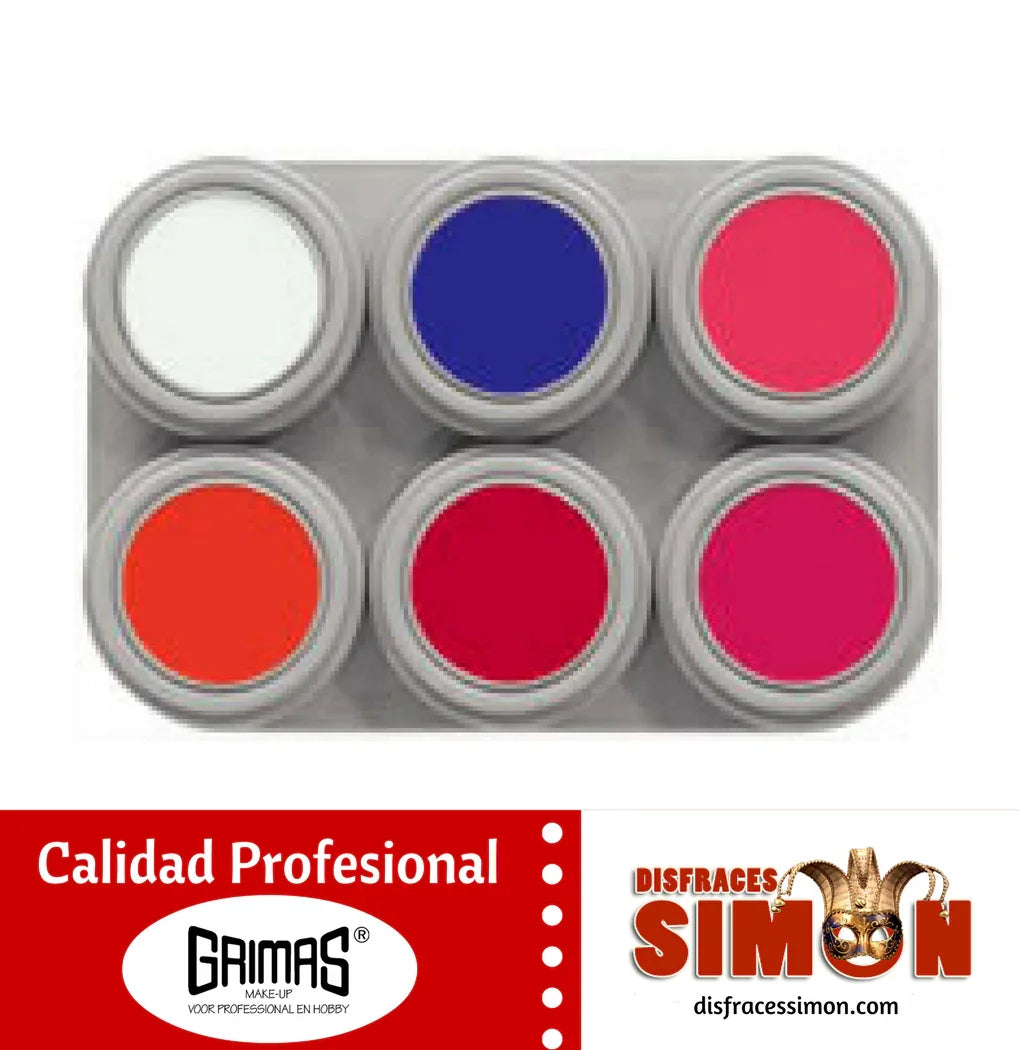 Paleta de Maquillaje al Agua Flúor Maquillajes y Pinturas Grimas